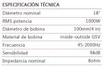 OEM 18 Inch 1000 Watts Pro Audio Woofers LF Transducer 45Hz - 2000Hz