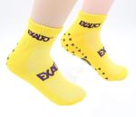 Trampoline Yellow Non Slip Grip Socks Snagging Resistance With Rubber Sticky