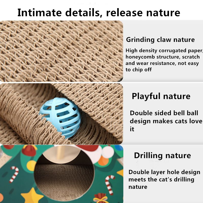 Odm Christmas Tree Cat Scratch Board Pet Chew Toys