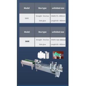Professional Pneumatic Folder Gluing Machine for 4/6 Corner Box Driven Type
