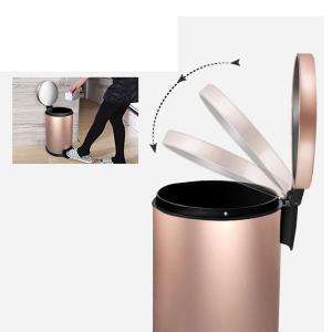 China Rose Gold 2.1 Gallon Stainless Steel Garbage Can factory