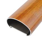Solid Wood Handrail Aluminum Profiles Luxury Villa Curved Spiral Staircase