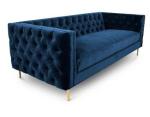 Luxury Fabric upholstery tufted metal base 3-seater sofa,living room sofa