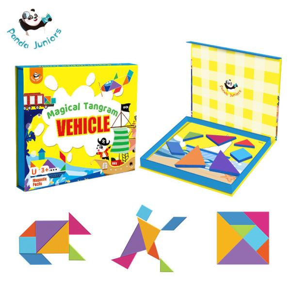 Level Up Magnetic Wooden Tangram Puzzle Educational Games And Puzzles Physical