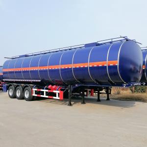 China TITAN 40000/45000/50000 Liter Palm Petrol Diesel Crude Oil Fuel Tanker Trailer Tri Axle for Sale factory