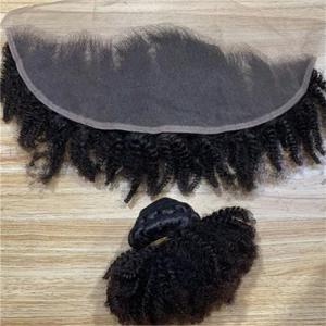 China 8inches Brazilian Human Kinky Bulk Hair Bundles Extensions With Closures Frontals factory