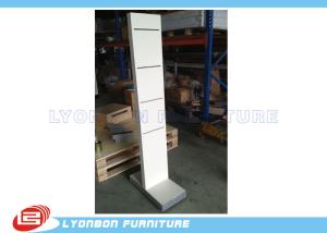 China White Wooden Display Racks Customize For Shop , Exhibit Display Stands factory