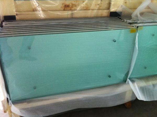 Tempered Safety toughened glass panels 15mm for furniture with holes , glass