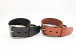 Fashional Real Leather Studded Belt , Brown / Orange Metal Studded Belt
