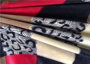 China Printed Polyester Stretch Knitted Spandex Velvet Fabric For Dress / Upholstery factory