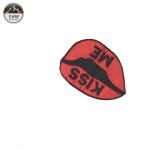 Merrow Border Embroidered Sports Patches Kiss Me Shape For Clothing / Handbags