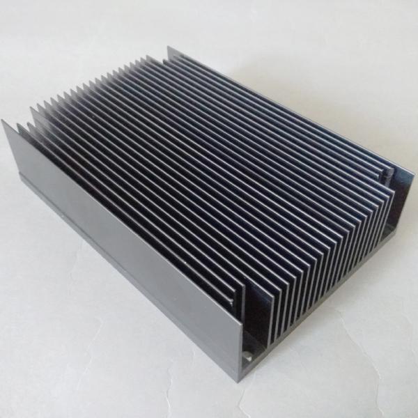 Black Powder Coated AL 6063 T5 Aluminum Heat Sink Precision Machined Parts