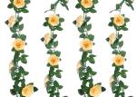 220cm Plastic Rattan Artificial Fake Flower Vines For Weddings Parties