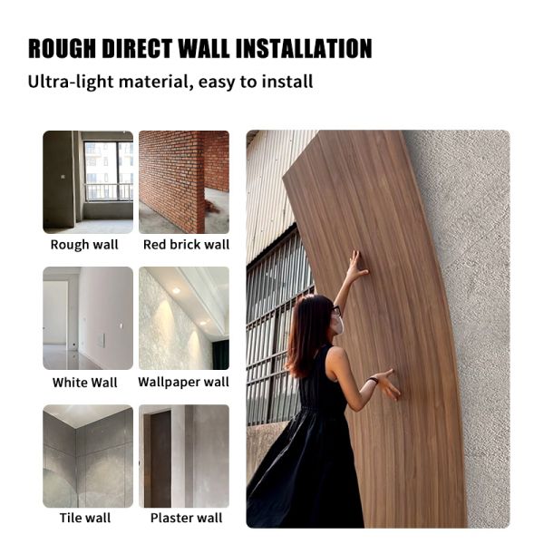 Waterproof Decorative Wall Panel with Marble Texture for Easy Installation and Moisture-Proof Interior Cladding