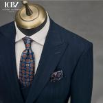 Men's Striped Suit for Work Breathable and No-Iron Business Casual Slim Formal