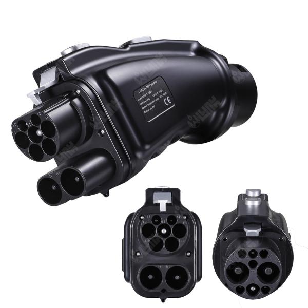 China Ev Fast Charging Plug Ccs2 to Gb/t Dc Combo Electric Vehicle Dc Ev Charger Connector Ccs2 to Gbt Adapter factory