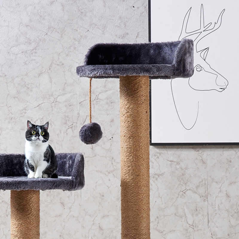 Cats Original Design Faux Fur Rope Big Cat Tree Scratch Post As Phot