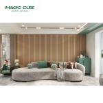 Wood Veneer Surface Finish Wood Slat Wall Panels For Sound Absorption