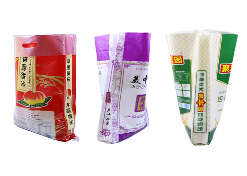 Bopp Laminated Pp Woven Rice Sacks Double Stitched Environment Friendly