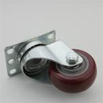 130KG Red Rotating PP PVC Caster Wheels Without Brake