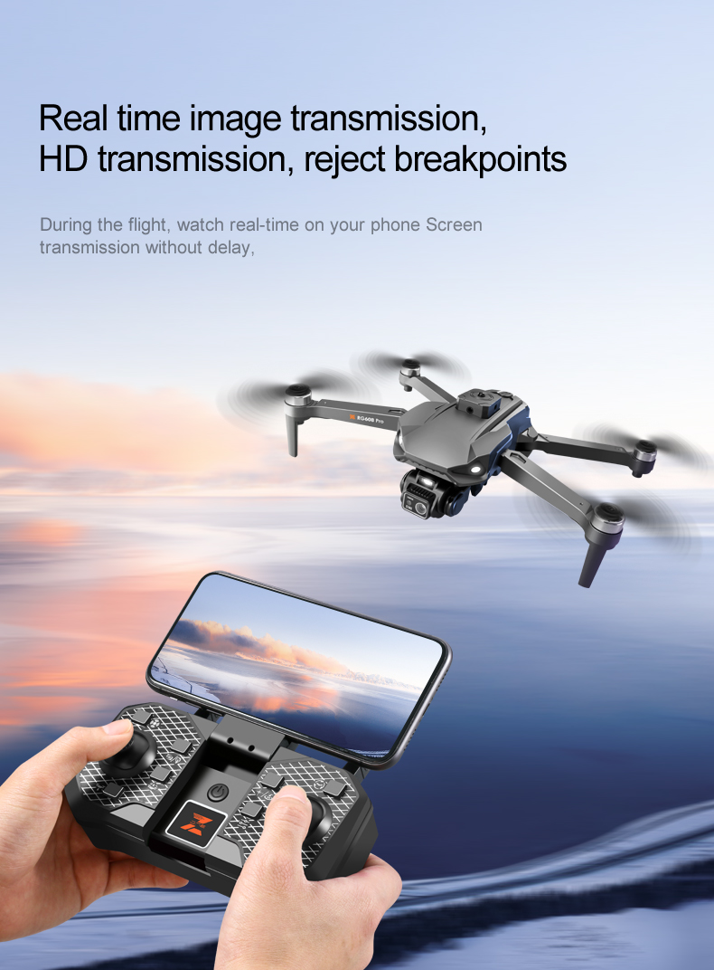 Rg608 Pro Air Hover Height Fixed 2.4g Wifi Fpv Optical Flow Drone for Beginner Operator Skill Level and Outdoor Shooting