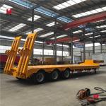 3 Axles 60t Heavy Equipment Hauling Trailers/Low Bed Trailer Transporter