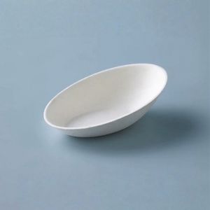 Compostable Irregular Shape Sugarcane Sauce Dish Biodegradable Mini Leaf Shaped