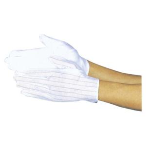China Lint Free ESD Non Slip Gloves Covered With Plastic Spots For Industrial Worker factory