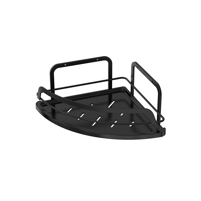 Stainless Steel Wall Mounted Shower Caddy Non-Folding Iron Wire Rack with Suction Cup