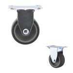 2'' Gray TPR Wheel Light Duty Casters Fixed Rigid One Direction
