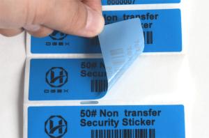 China Dark Object Non Residue Security Labels / Anti Tampering Tape Full Color factory