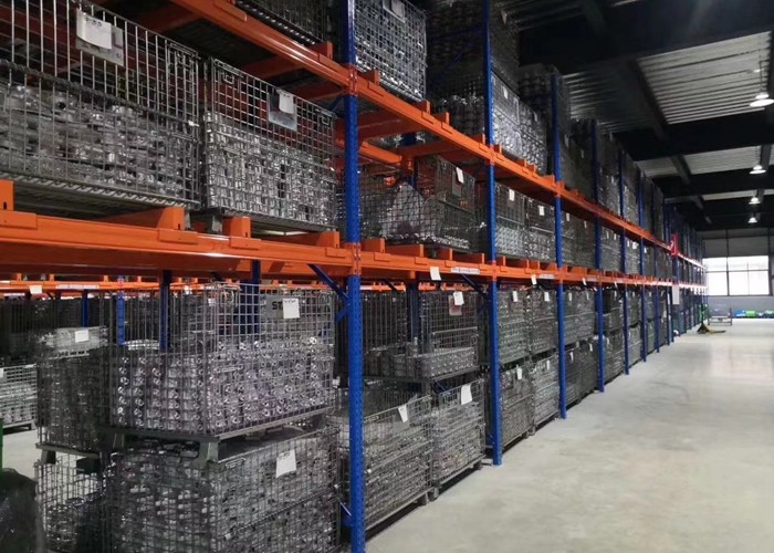 Supermarket 800-1700KGS Loading Wire Mesh Storage Containers Collapsible