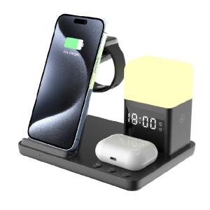 China OCP Protection 6 In 1 Foldable Wireless Charger Stand for Phone Watch and Earphone factory