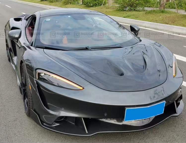 Plastic Black McLaren GT Body Kit Bumper Spoiler Side Skirt Hood