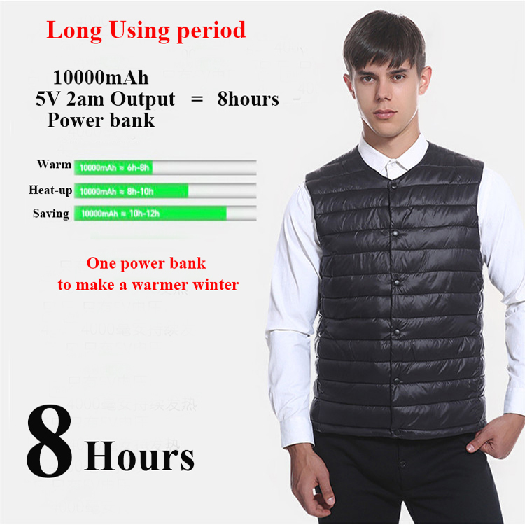 Polyester Heated Waistcoat Adjustable Women Heated Massage Vest Electric Heating Vest