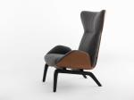 Fabric Casamania Horm SOHO Arm Chair , Solid Black Ash Casamania Chair