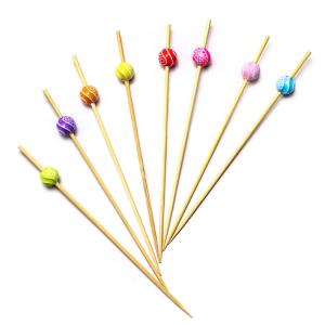 China Colorful Spot Ball Decorative Bamboo Food Picks In Bulk FDA approved factory