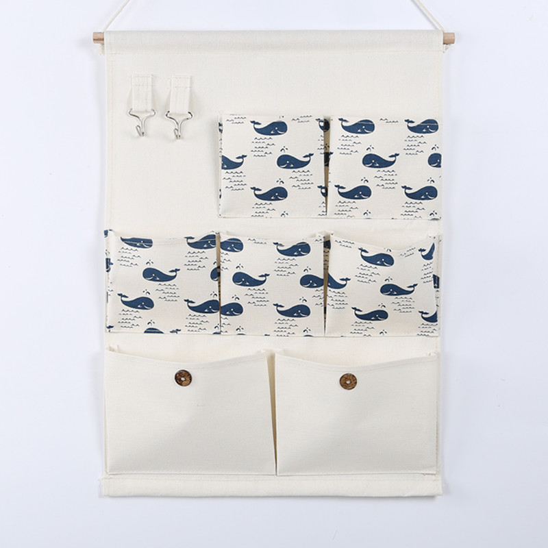 hanging storage bag pockets organizer door wall chest holder customized hedgehog whale owl Tree
