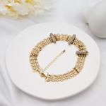 Name Initial Fashion Jewelry Necklaces Transparent Rhinestones Trending Beaded