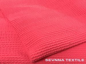 China Scrunchy Textured Eco Friendly Swimwear Fabric Plain Colors Resort Collection factory
