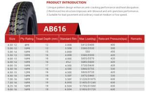 China Chinses Factory off road tyre Bias AG Tyres AB616 6.00-13 factory