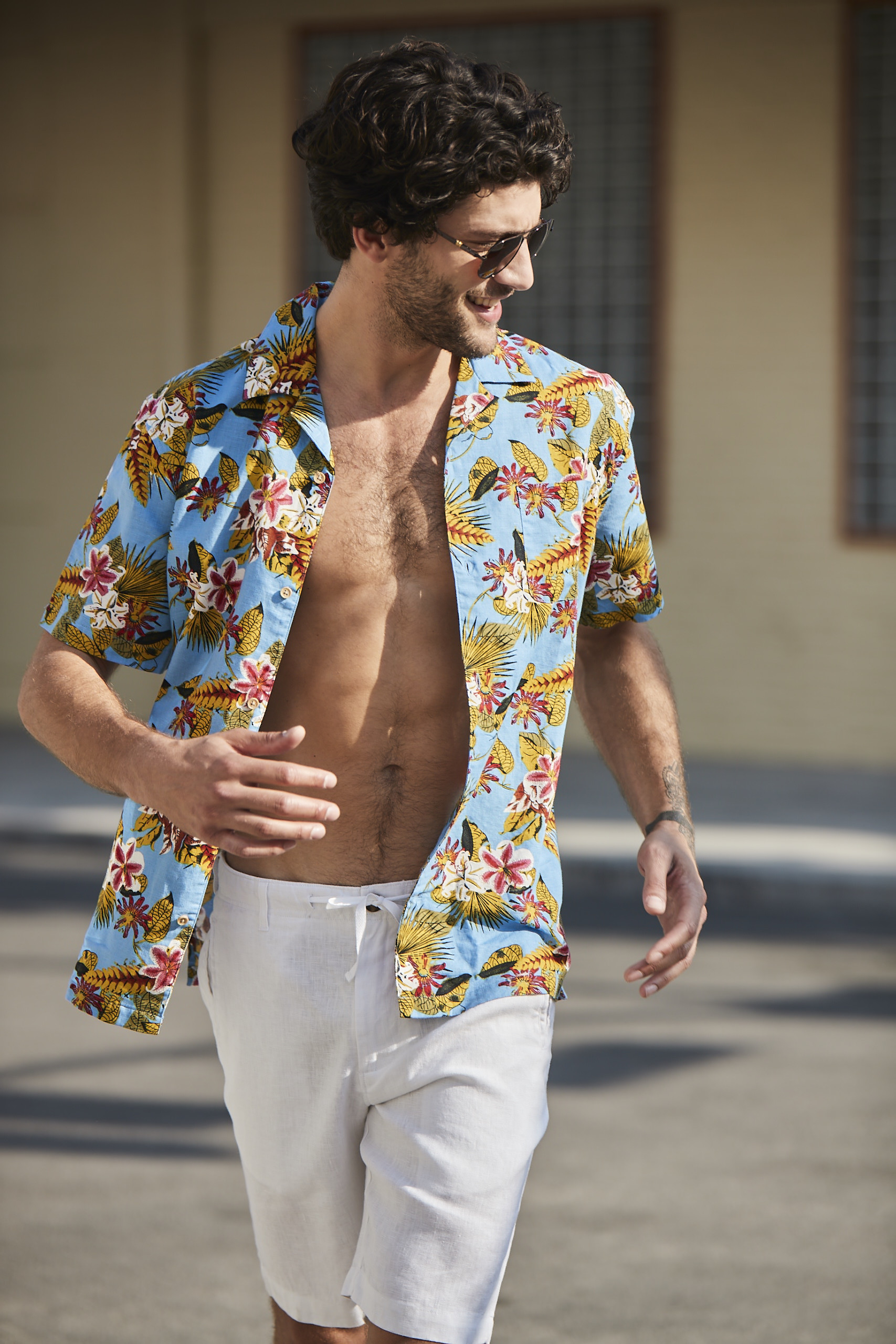 Summer Button Up Shirts Mens Short Sleeve Hawaiian Casual Floral Shirts