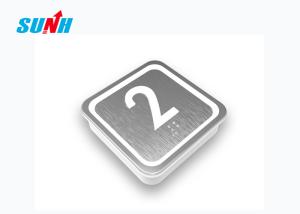 China Small Disabled Elevator Floor Buttons , SUNH Braille Lift Buttons With White Light factory