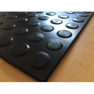 Low high round / coin / button rubber mat black non - slip rubber mattress