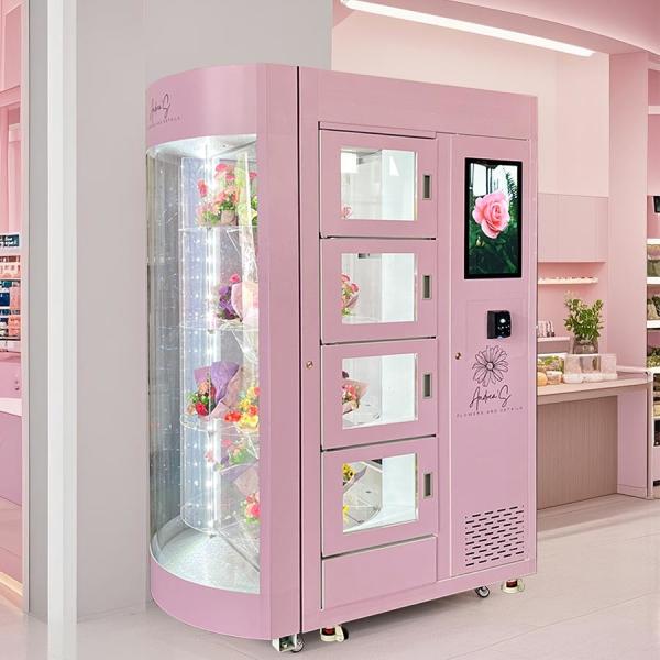 China Winnsen Flower Shop Fresh Flower Vending Machine With Big Transparent Window factory