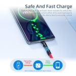 Universal 180 Rotation Type C Charging Cable 3A Quick Charge 480Mbps/s Data