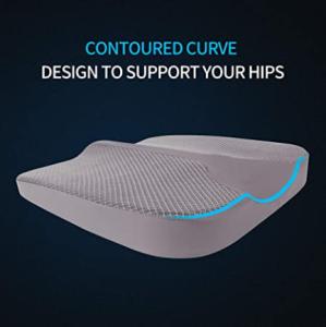 China Black Airfiber Foam Pillow Car Seat Support Cushion Relieve Driving Fatigue factory