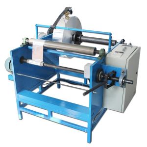 China 350 KG Voltage 380V Food Packaging Manual Aluminium Foil Jumbo Roll Rewinding Machine on sale