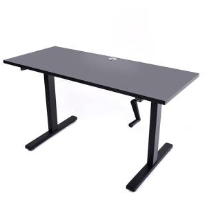 China Custom Children's Black Wooden Furniture Adjustable Height Study Table for Home Office factory