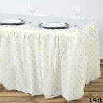 Disposable Plastic Table Skirt for Kitchen Dining Catering Wedding Birthday
